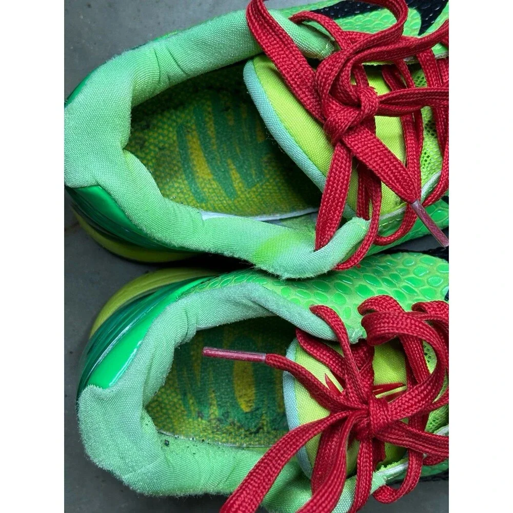 Nike Zoom Kobe 6 Grinch Low Green Basketball Shoes CW2190-300 Size 6.5 Youth